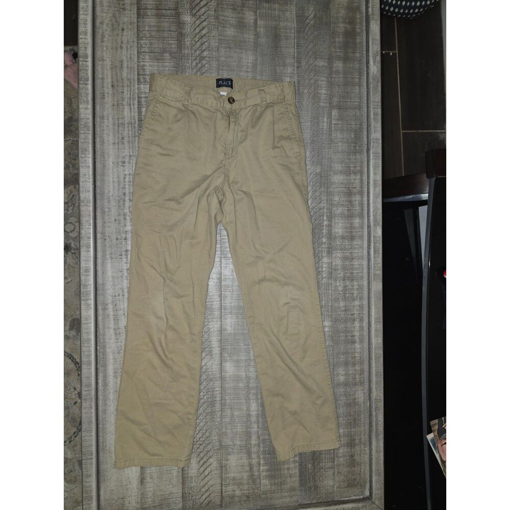 Girls Khaki Pants Size 12 Adjustable Waist- Children's Place- See Stain Pics!